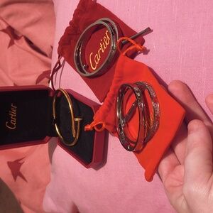 Cartier Gold and Silver Bangles